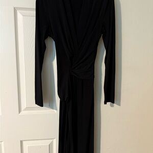 Elegant Black Wrap Dress